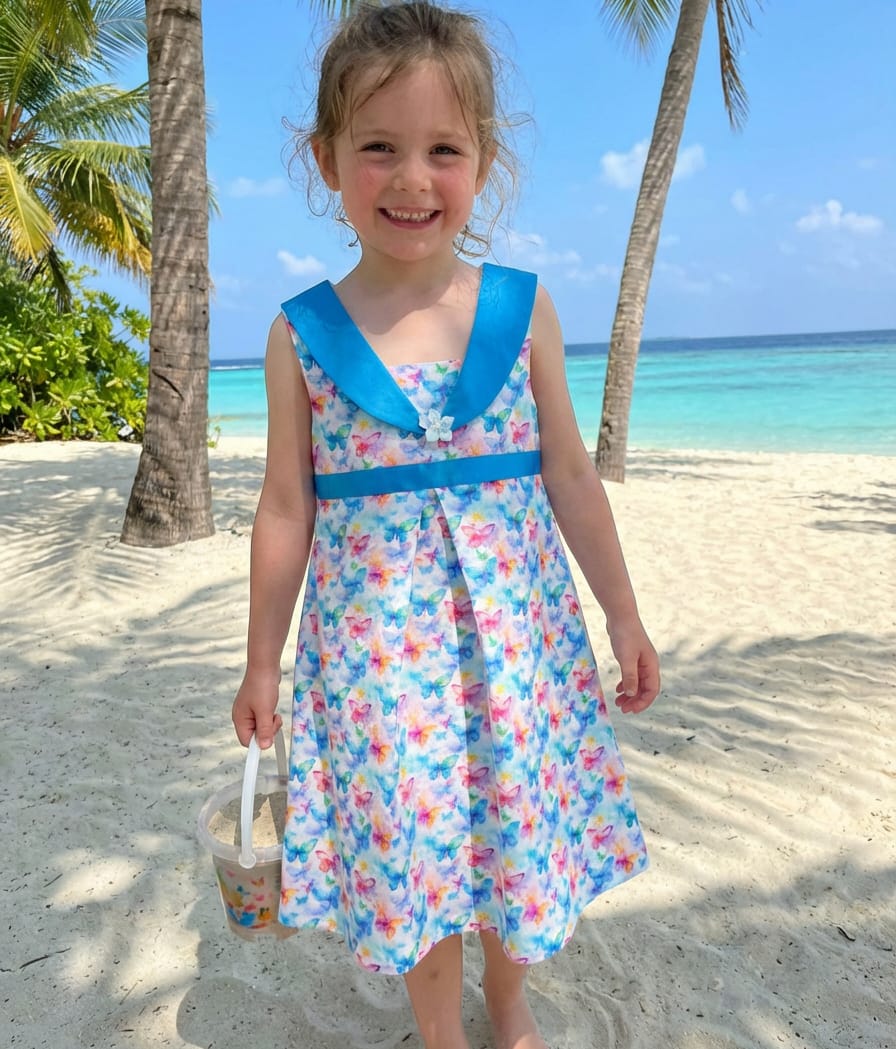 Blue floral one-of-a-kind dress